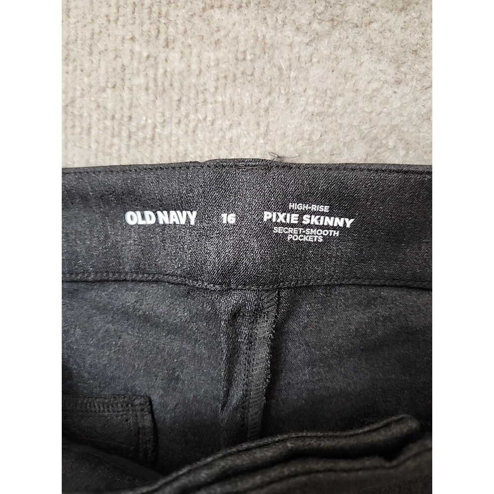 Old Navy Pixie Skinny Ankle Dress Pants Womens 16 Heather Gray Stretch NEW - Picture 8 of 10
